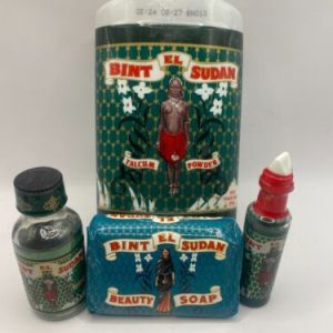 BINT EL SUDAN 4 PCS SET (1Perfume 12ml+1Perfume 28ml+1Soap 80g+Powder 250g)
