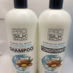 Pro Silk Salon Conditioner & Shampoo Moroccan Argan & Coconut Oils. 32 oz each