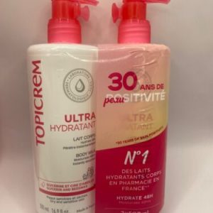 TOPICREM Ultra Hydratant Body Milk 500ml x 2. EXP 092026